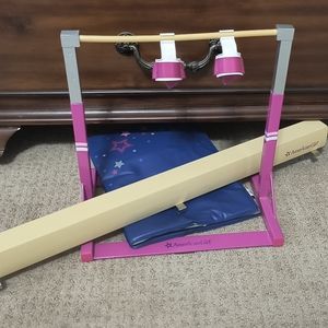 American Girl Gymnastics Bar, Beam & Mat